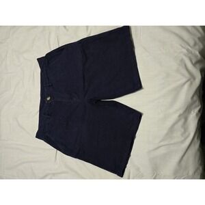 Johnnie-O Shorts Mens 34 Navy Blue Classic Flat Front Chino Casual Cotton Summer